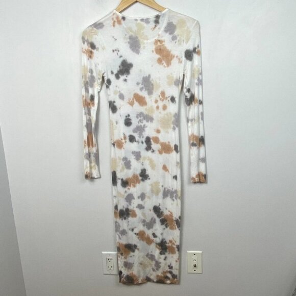 NEW Nordstrom BP Tie Dye Midi Dress Long Sleeves Knit Size XXS 2020 Boho Hippie - Picture 13 of 16